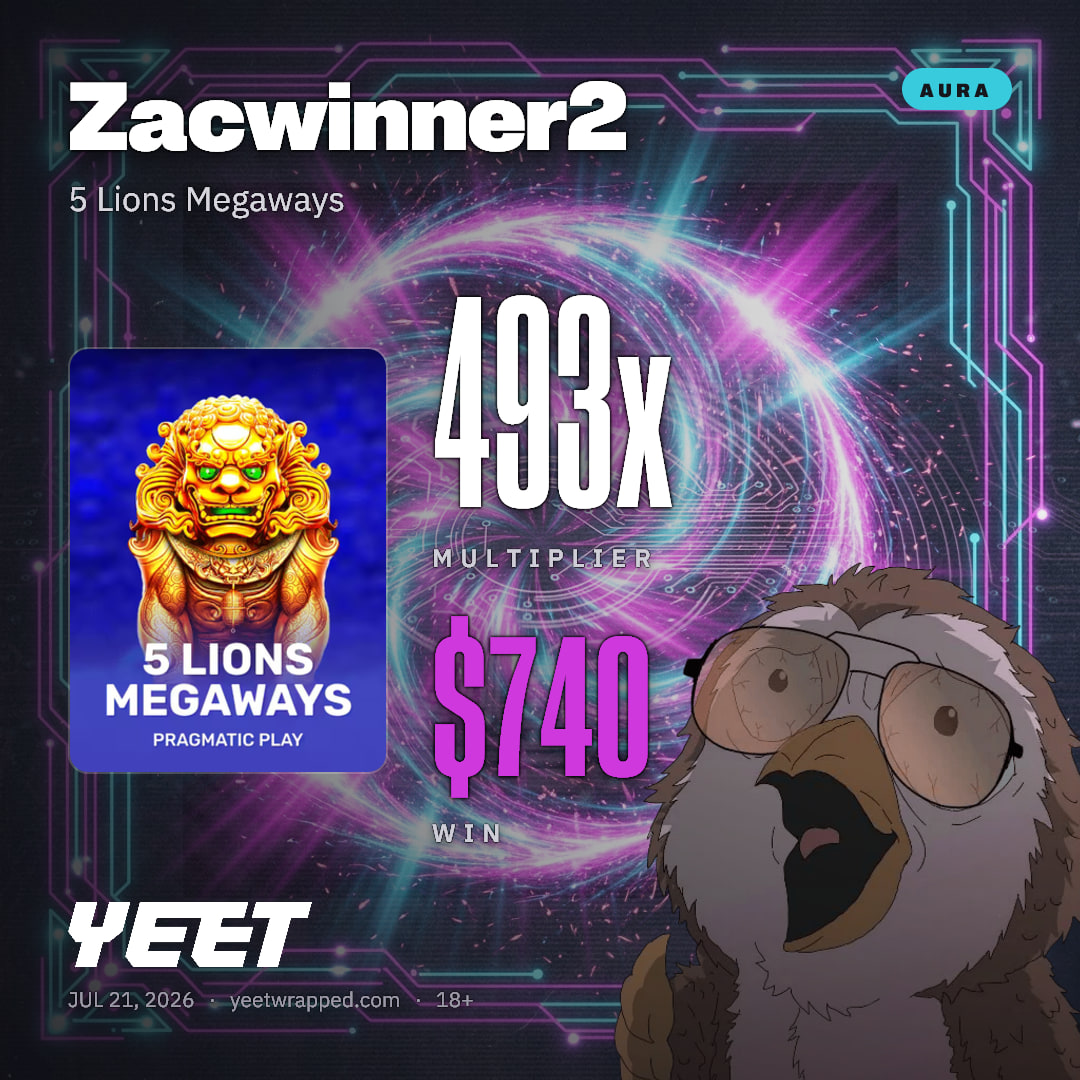 Zacwinner2 hit 493.4x on 5 Lions Megaways