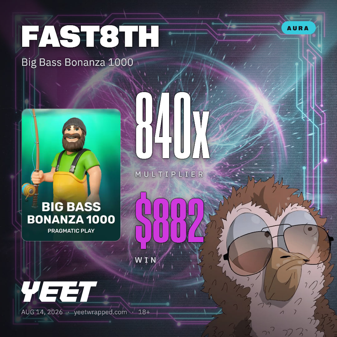 FAST8TH hit 840.1x on Big Bass Bonanza 1000