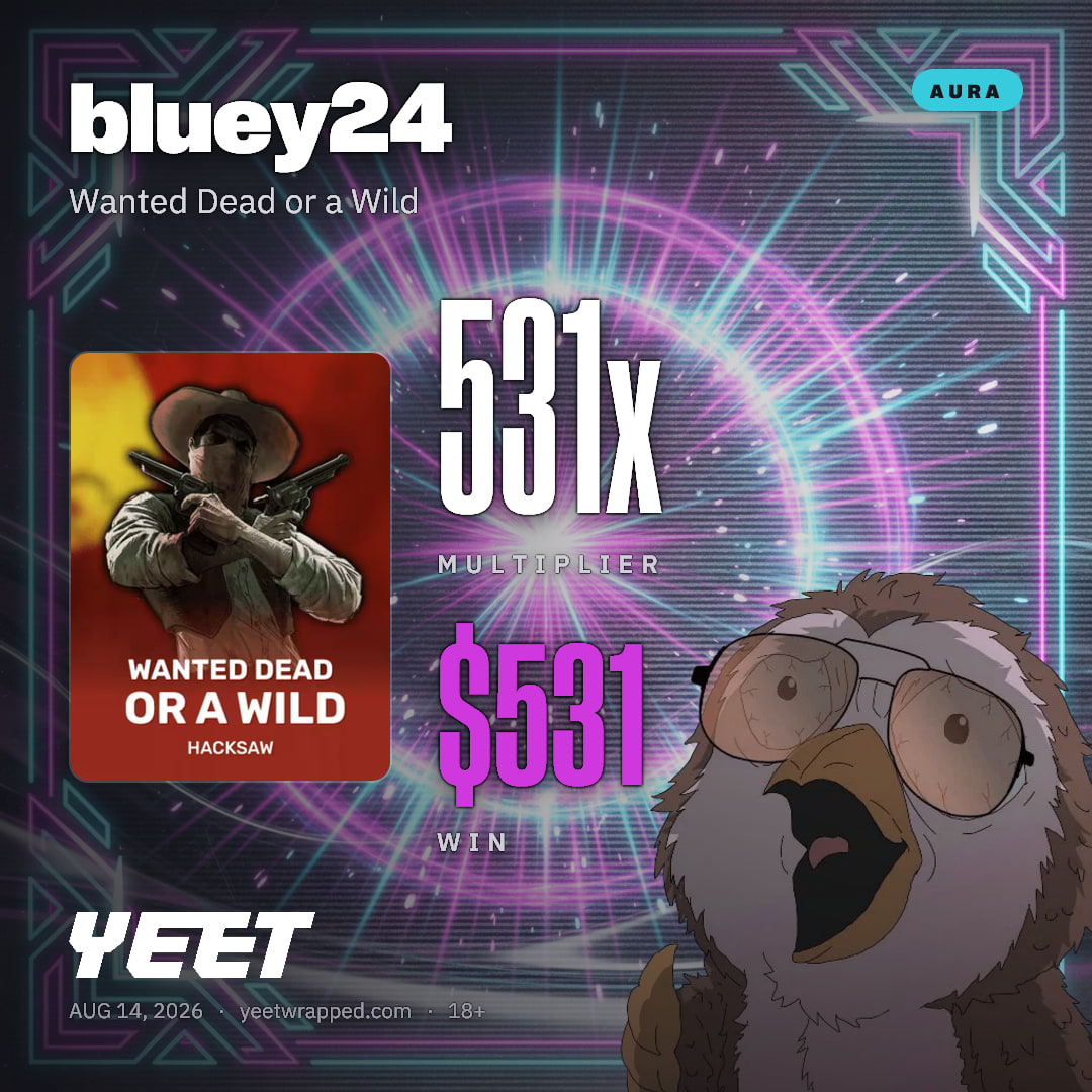 bluey24 hit 530.8x on Wanted Dead or a Wild