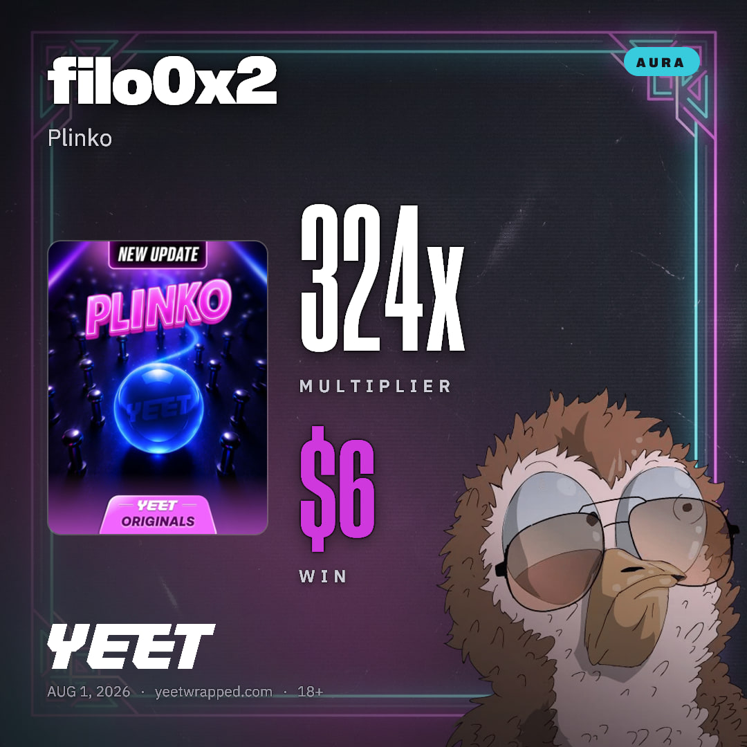 filo0x2 hit 324x on Plinko