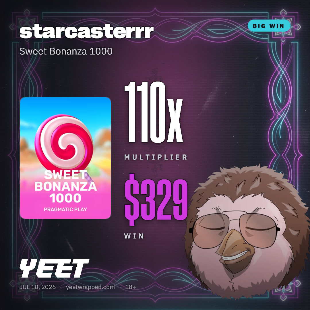 starcasterrr hit 109.5x on Sweet Bonanza 1000