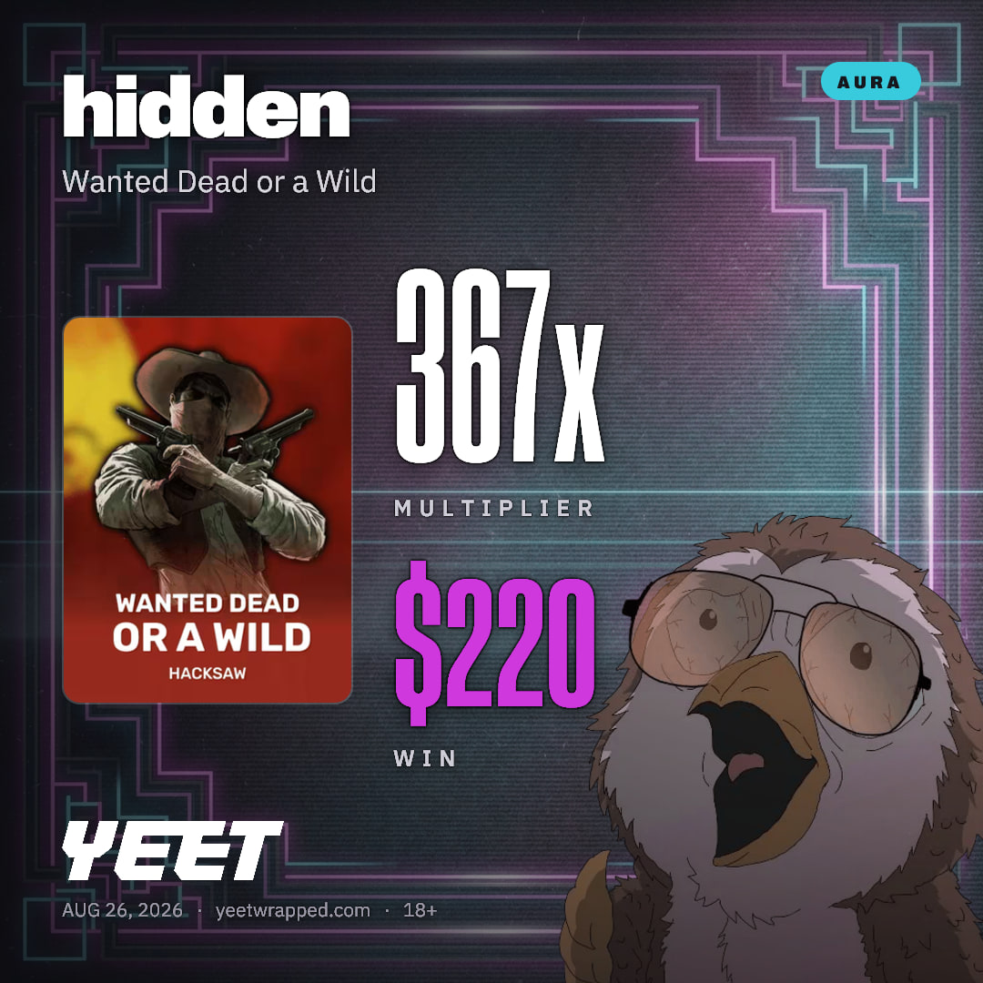 hidden hit 367.4x on Wanted Dead or a Wild