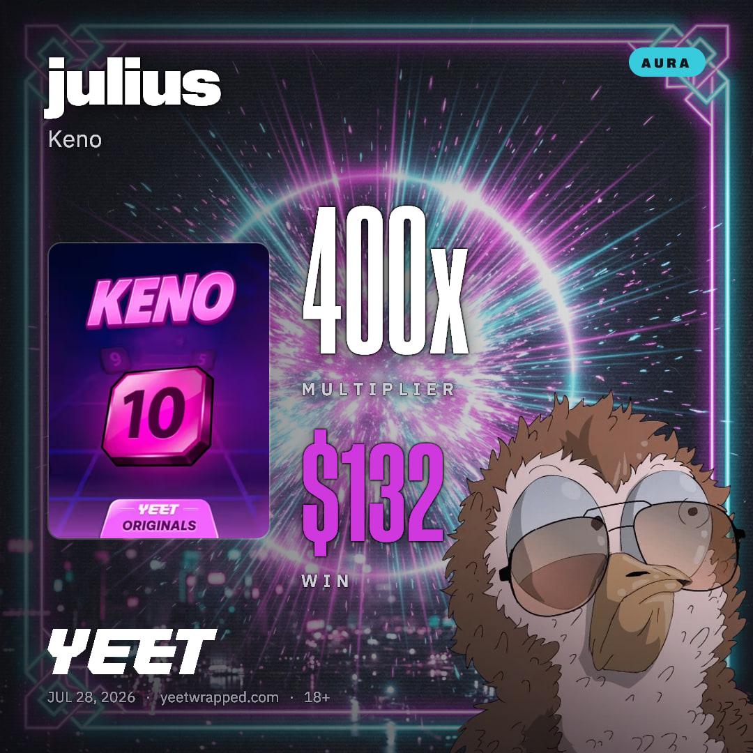 julius hit 400x on Keno