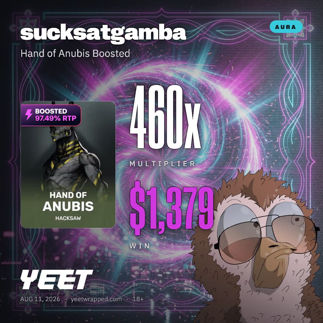 sucksatgamba hit 459.5x on Hand of Anubis Boosted