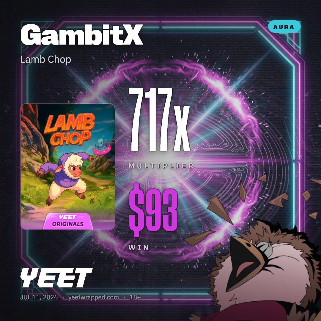 GambitX hit 717.1x on Lamb Chop