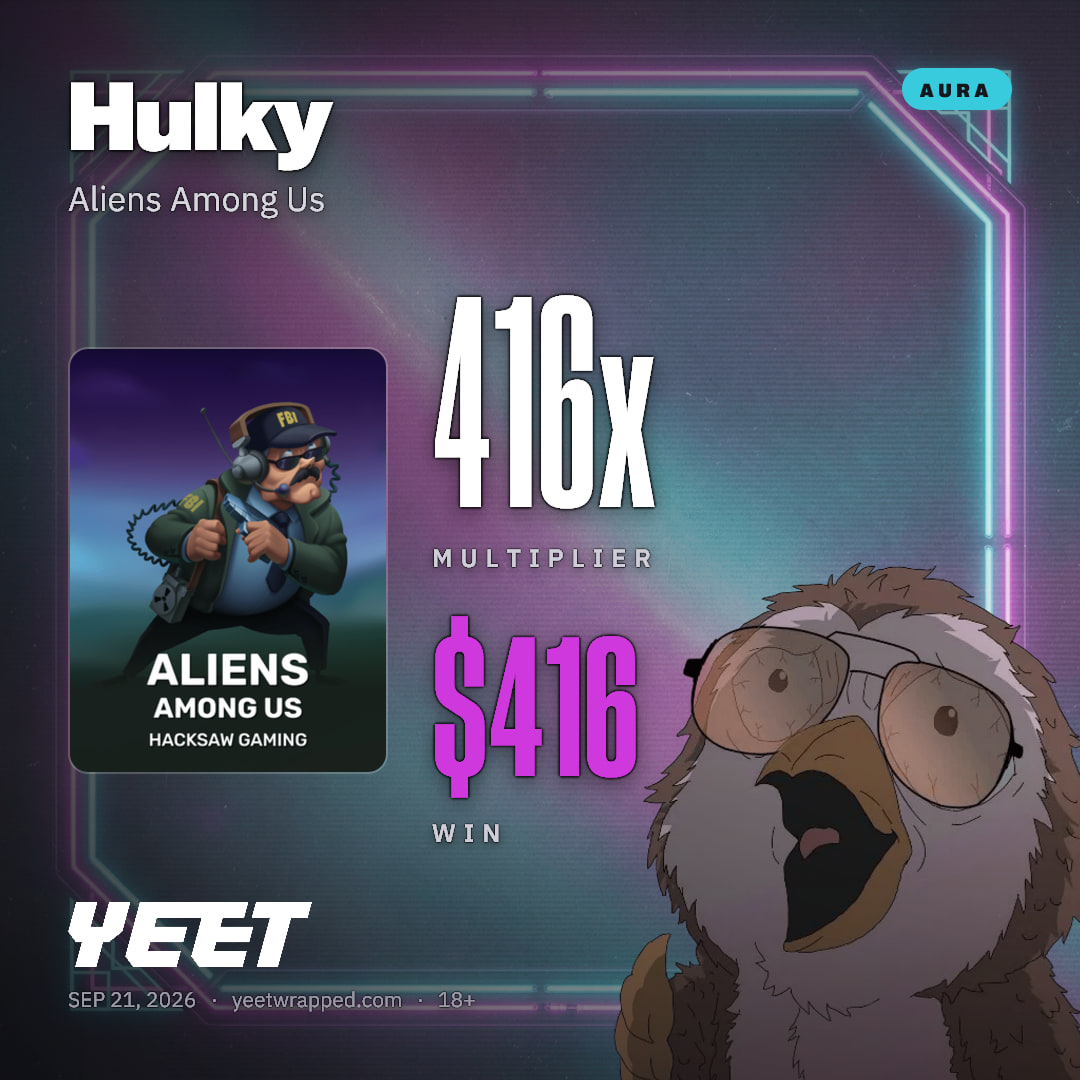 Hulky hit 415.5x on Aliens Among Us
