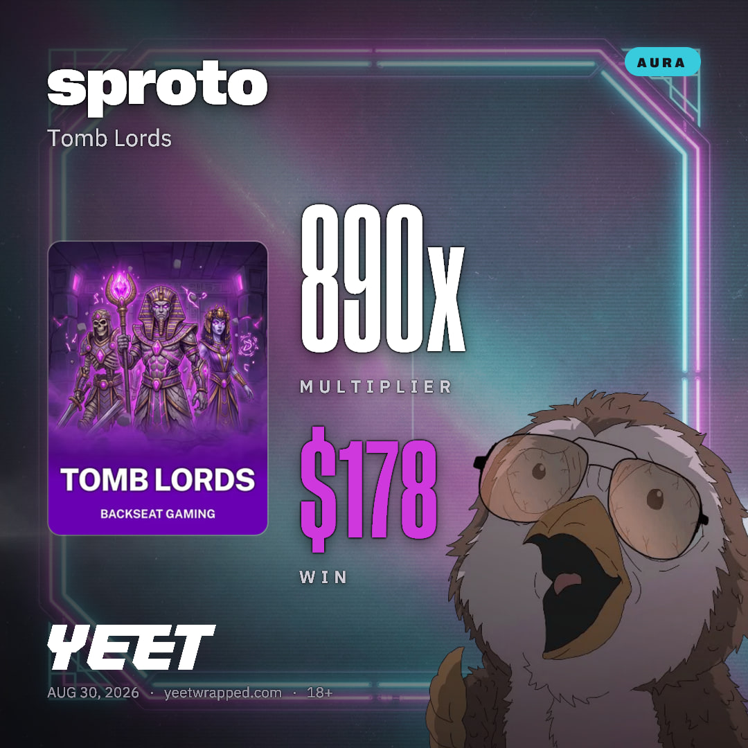 sproto hit 890.4x on Tomb Lords