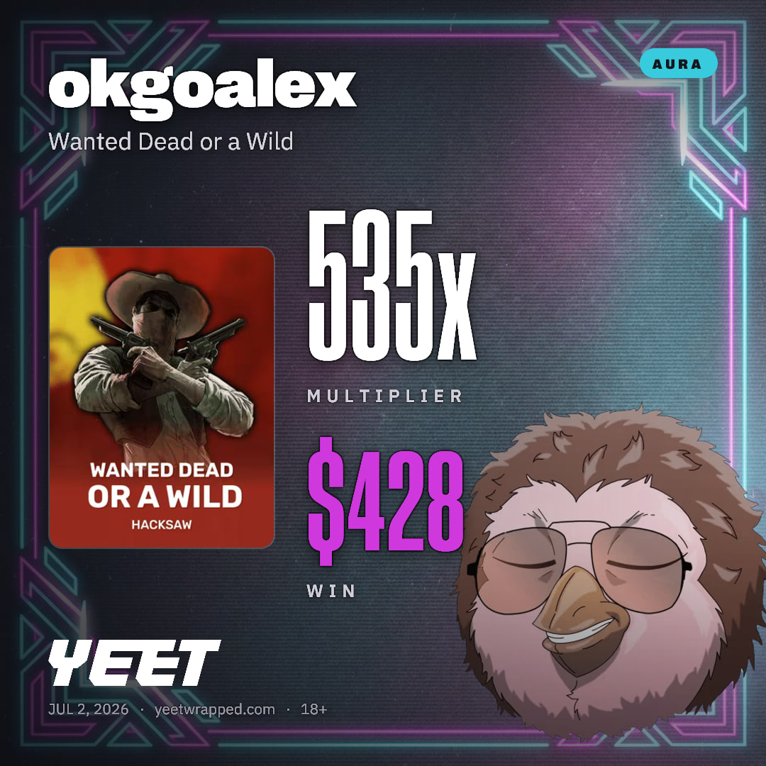 okgoalex hit 534.6x on Wanted Dead or a Wild