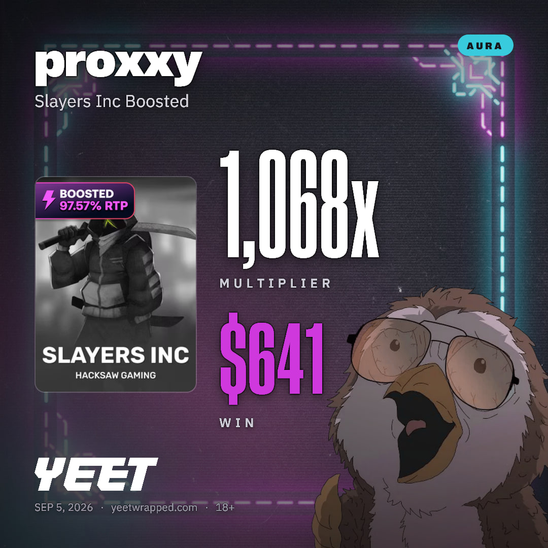 proxxy hit 1,068x on Slayers Inc Boosted
