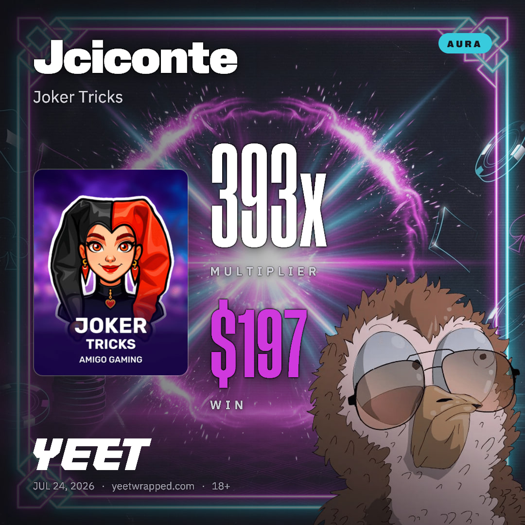 Jciconte hit 393.2x on Joker Tricks