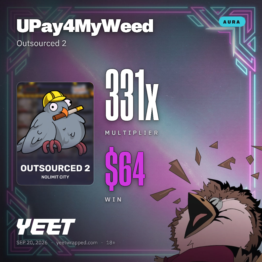UPay4MyWeed hit 331.3x on Outsourced 2