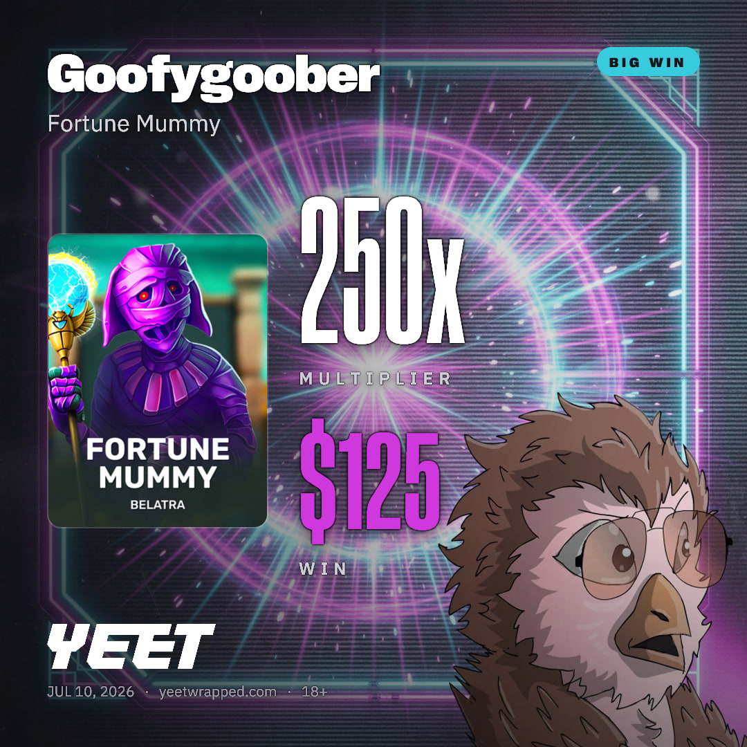 Goofygoober hit 250x on Fortune Mummy