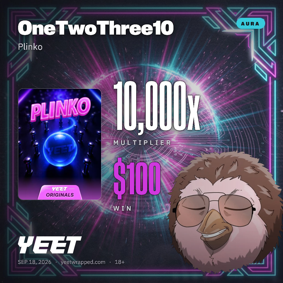OneTwoThree10 hit 10,000x on Plinko