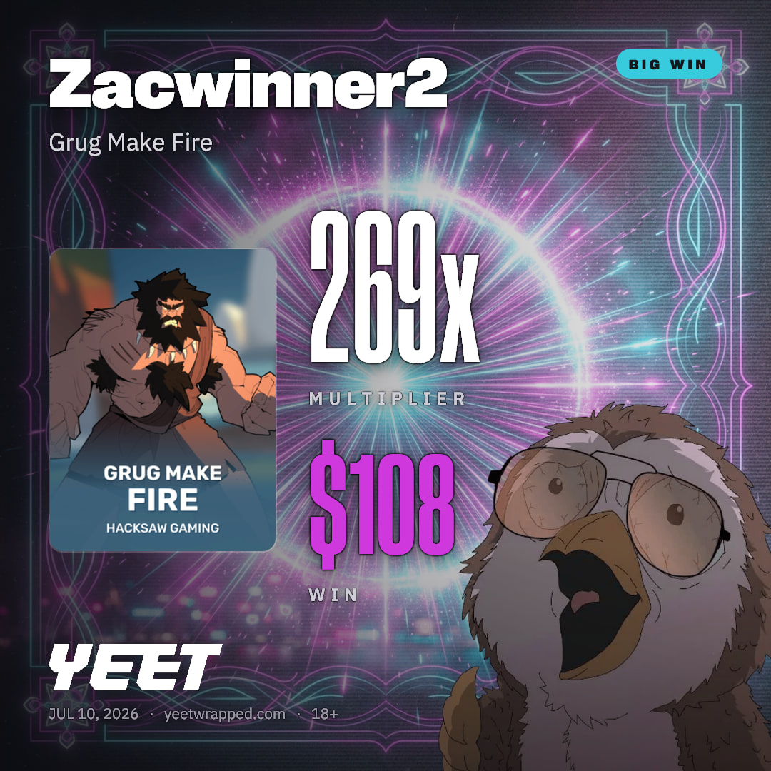 Zacwinner2 hit 268.8x on Grug Make Fire