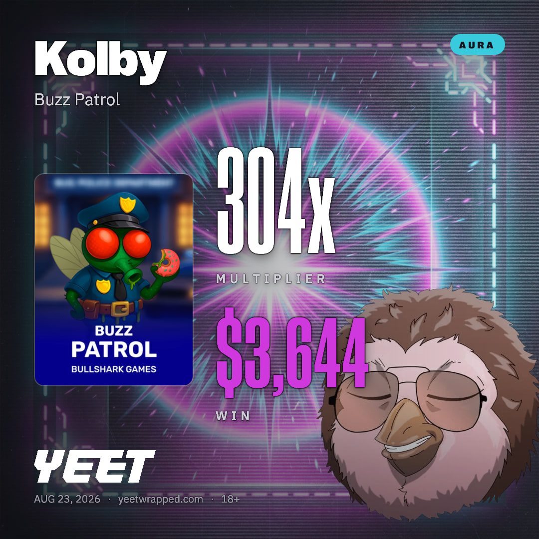 Kolby hit 303.7x on Buzz Patrol