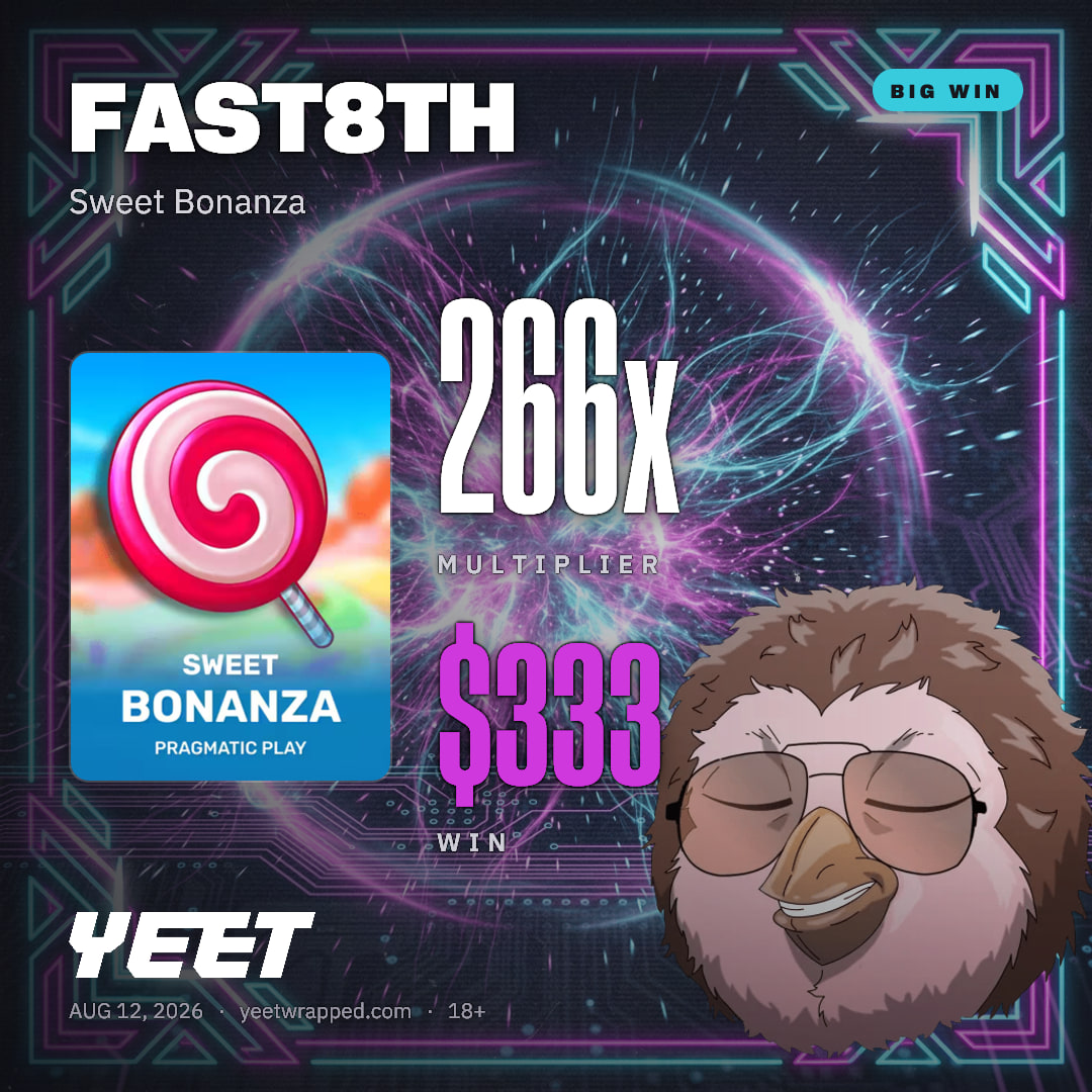 FAST8TH hit 266.3x on Sweet Bonanza