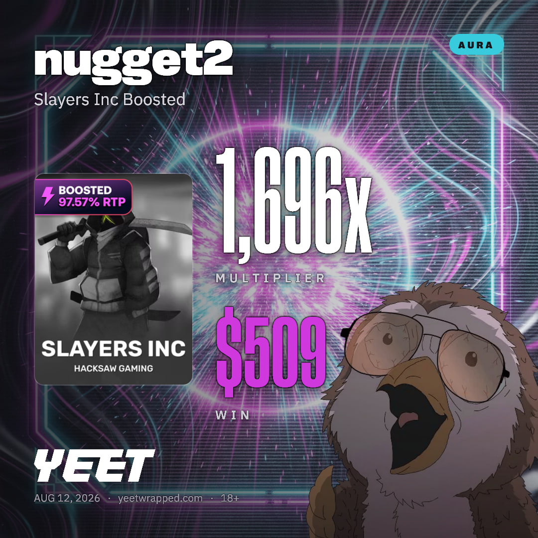 nugget2 hit 1,696x on Slayers Inc Boosted
