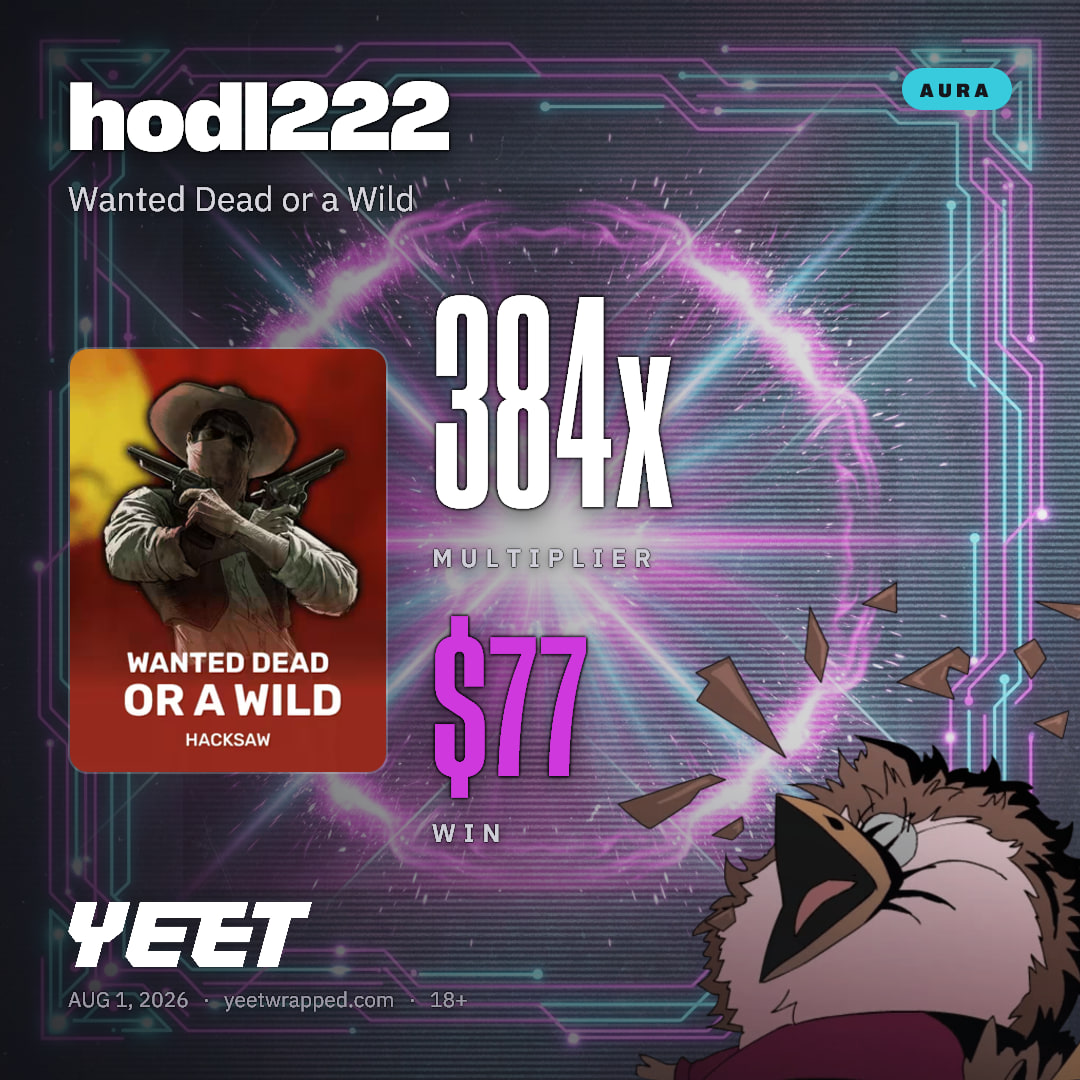 hodl222 hit 383.7x on Wanted Dead or a Wild