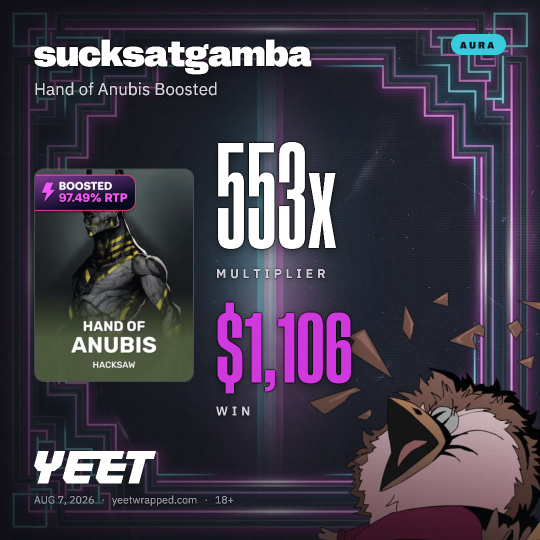 sucksatgamba hit 553.1x on Hand of Anubis Boosted