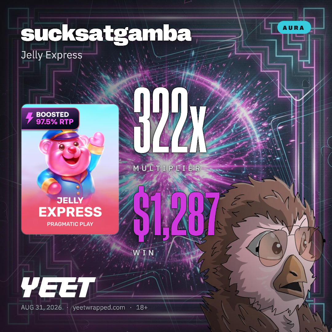 sucksatgamba hit 321.8x on Jelly Express