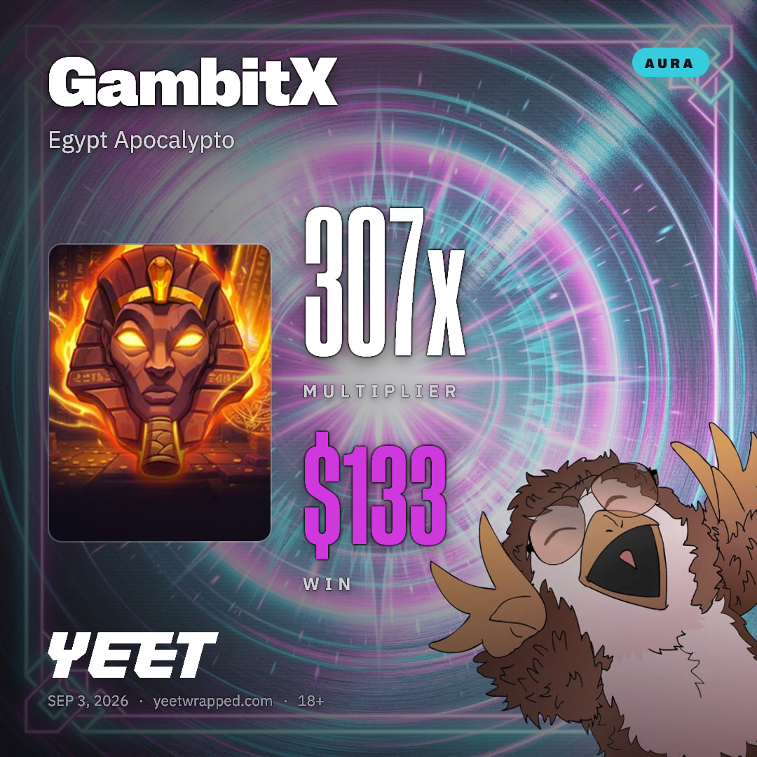 GambitX hit 306.6x on Egypt Apocalypto