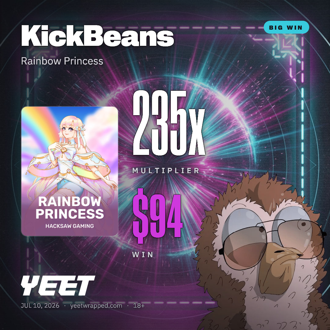 KickBeans hit 235.3x on Rainbow Princess