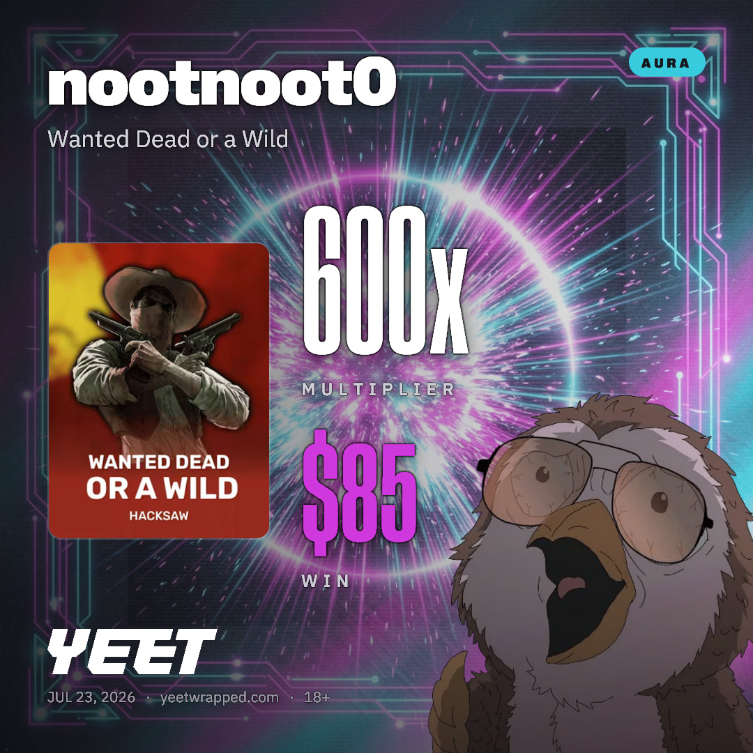 nootnoot0 hit 599.5x on Wanted Dead or a Wild