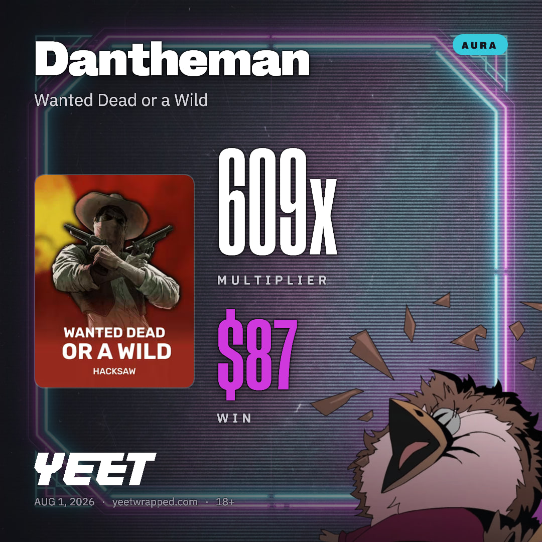 Dantheman hit 608.5x on Wanted Dead or a Wild