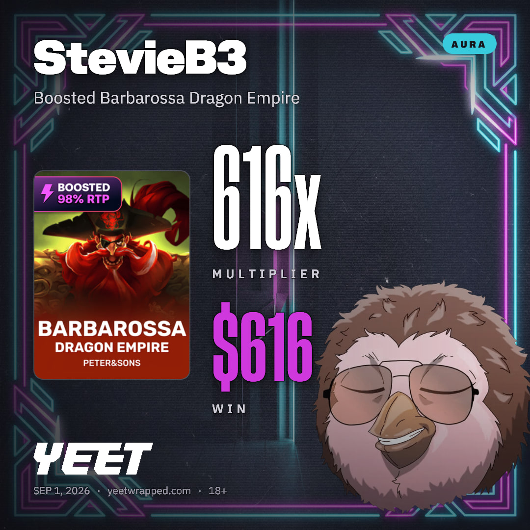 StevieB3 hit 615.8x on Boosted Barbarossa Dragon Empire