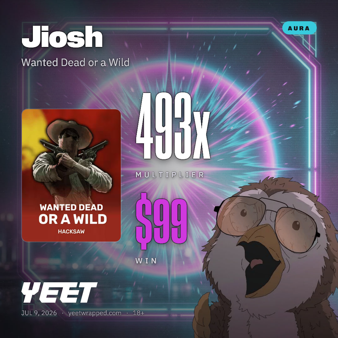 Jiosh hit 492.8x on Wanted Dead or a Wild
