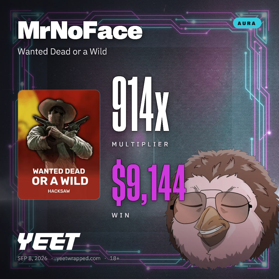 MrNoFace hit 914.4x on Wanted Dead or a Wild