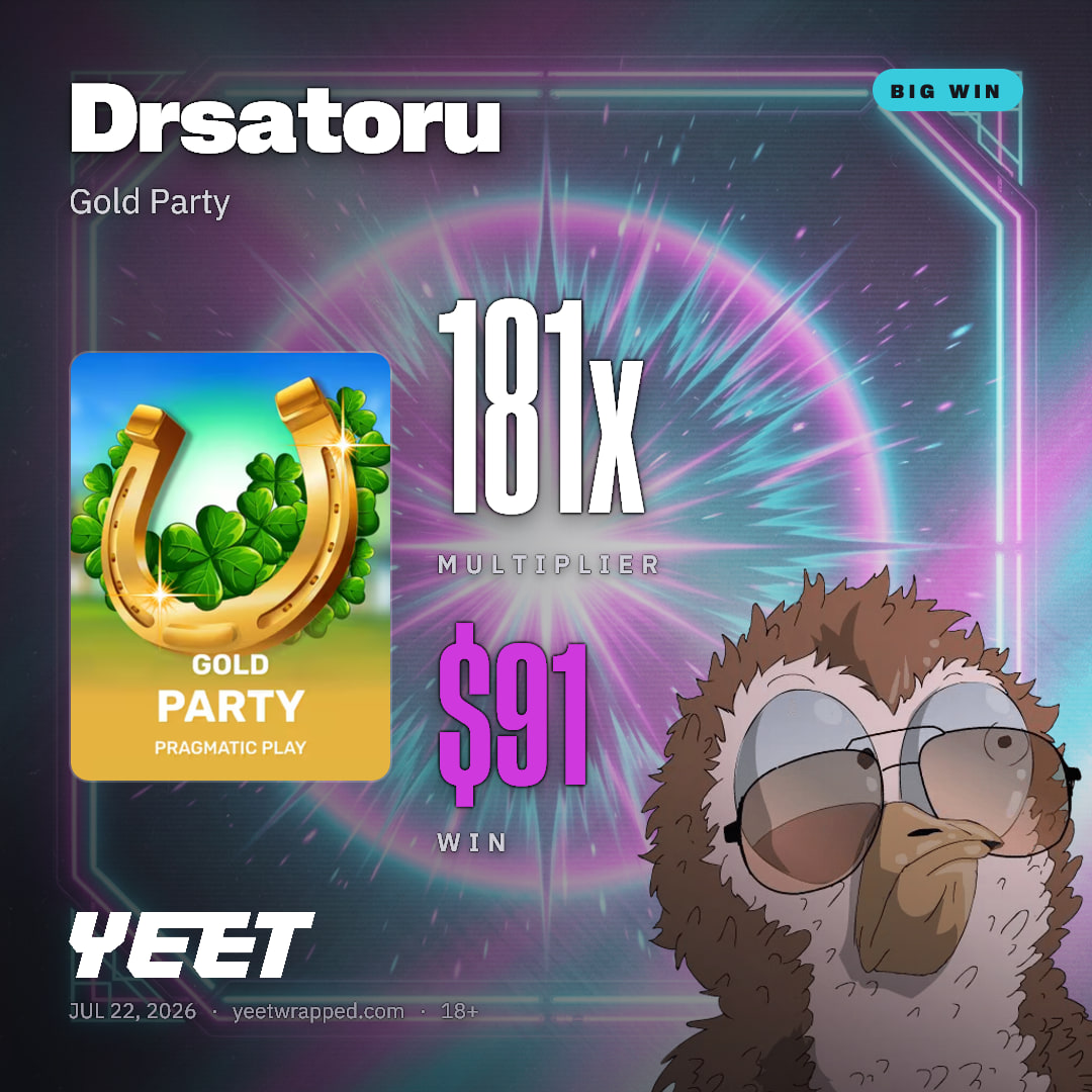 Drsatoru hit 181.2x on Gold Party