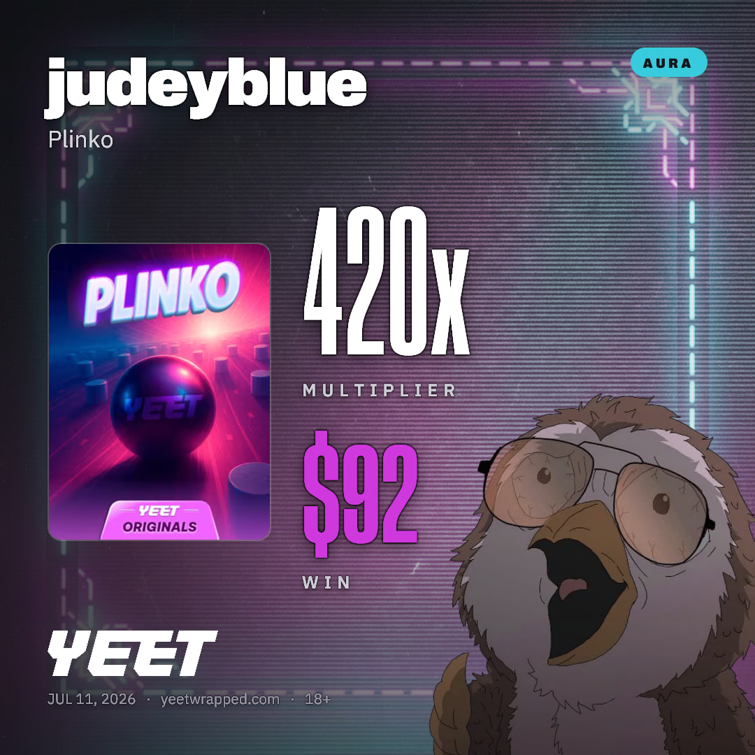 judeyblue hit 420x on Plinko