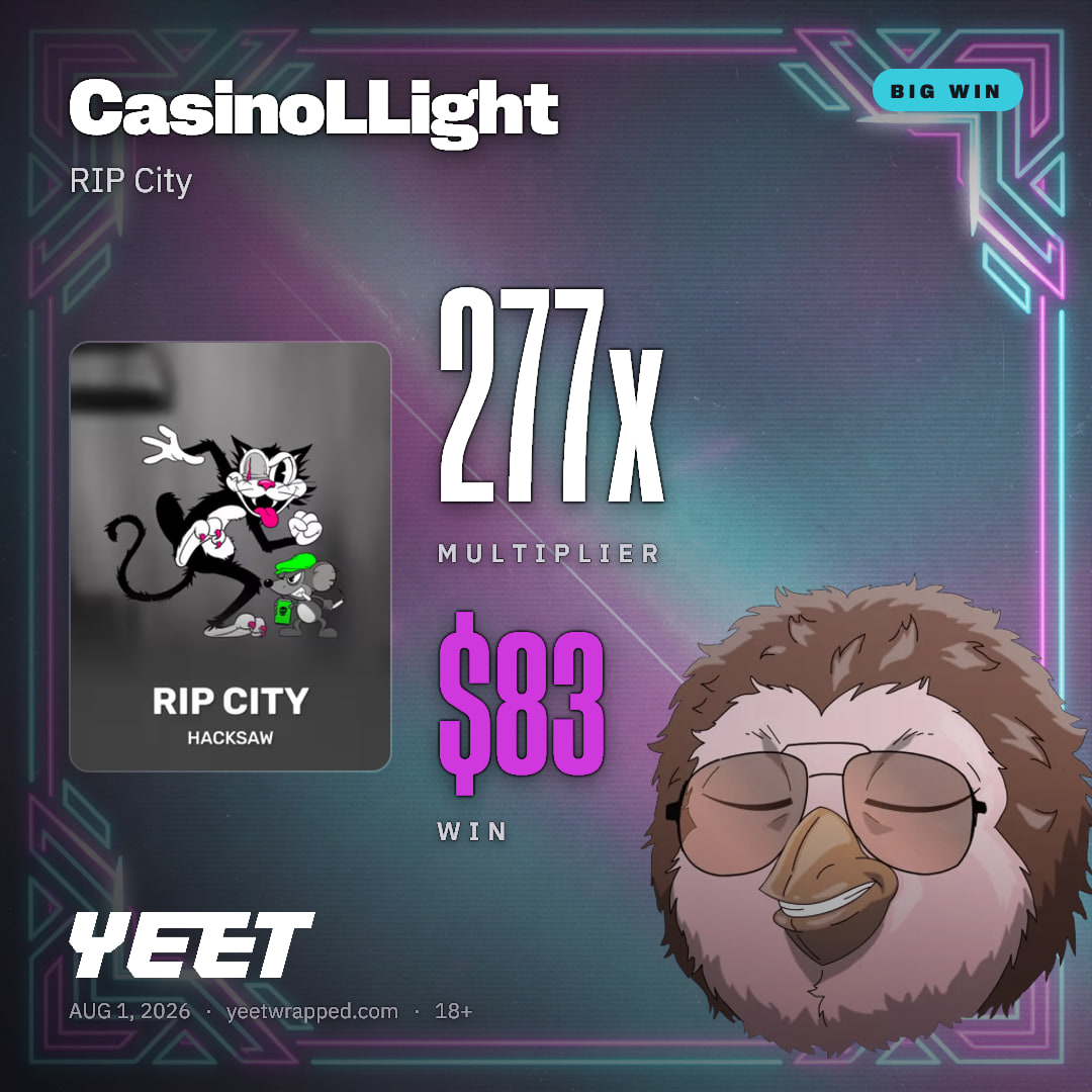 CasinoLLight hit 276.5x on RIP City