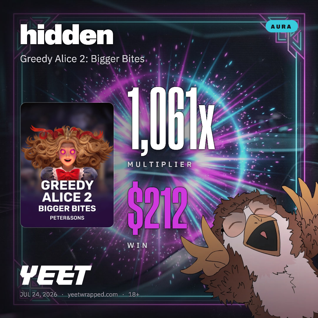 hidden hit 1,061x on Greedy Alice 2: Bigger Bites