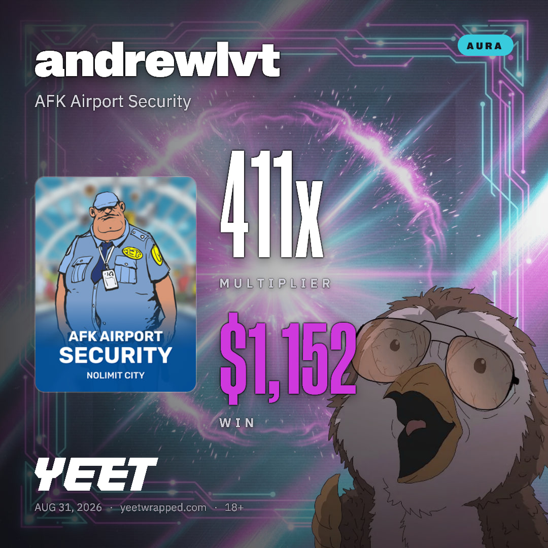 andrewlvt hit 411.4x on AFK Airport Security