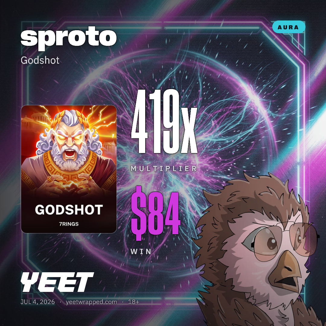 sproto hit 419.3x on Godshot