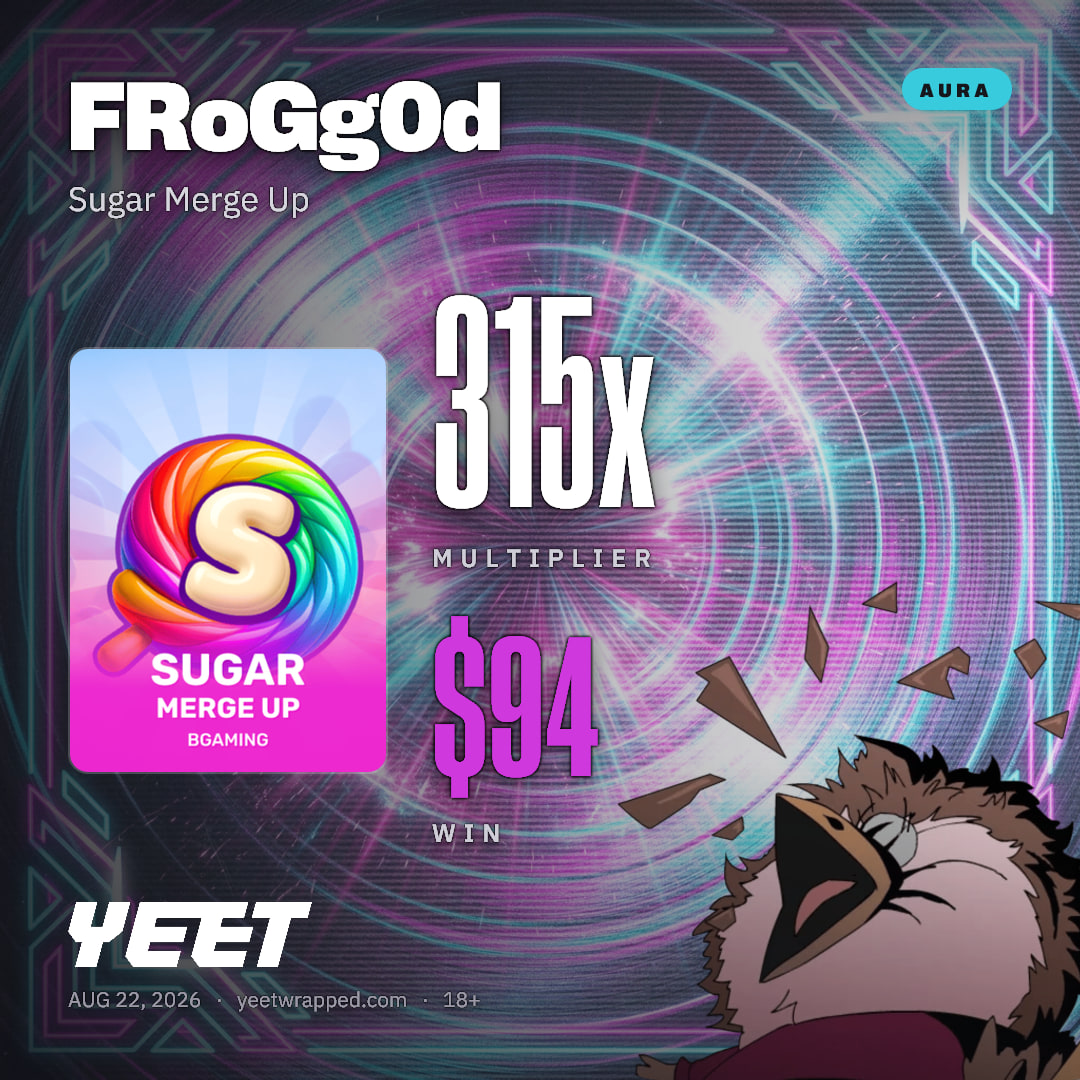 FRoGg0d hit 314.9x on Sugar Merge Up