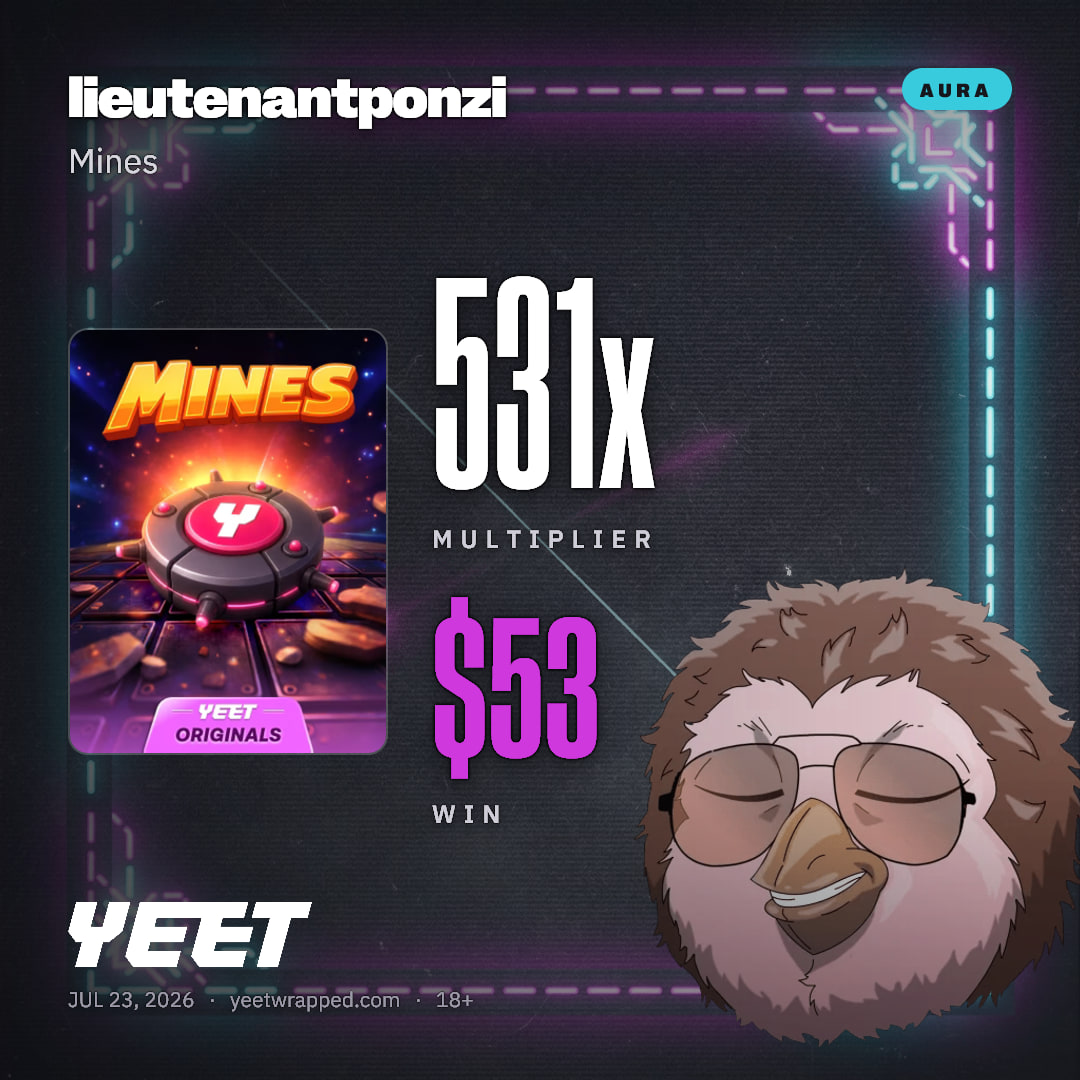 lieutenantponzi hit 530.7x on Mines