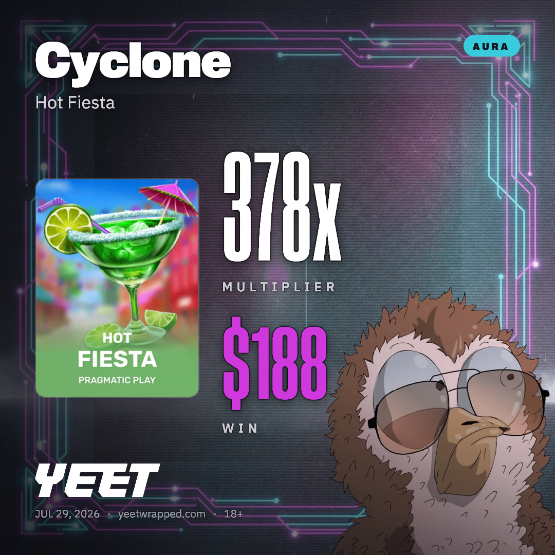 Cyclone hit 378.4x on Hot Fiesta