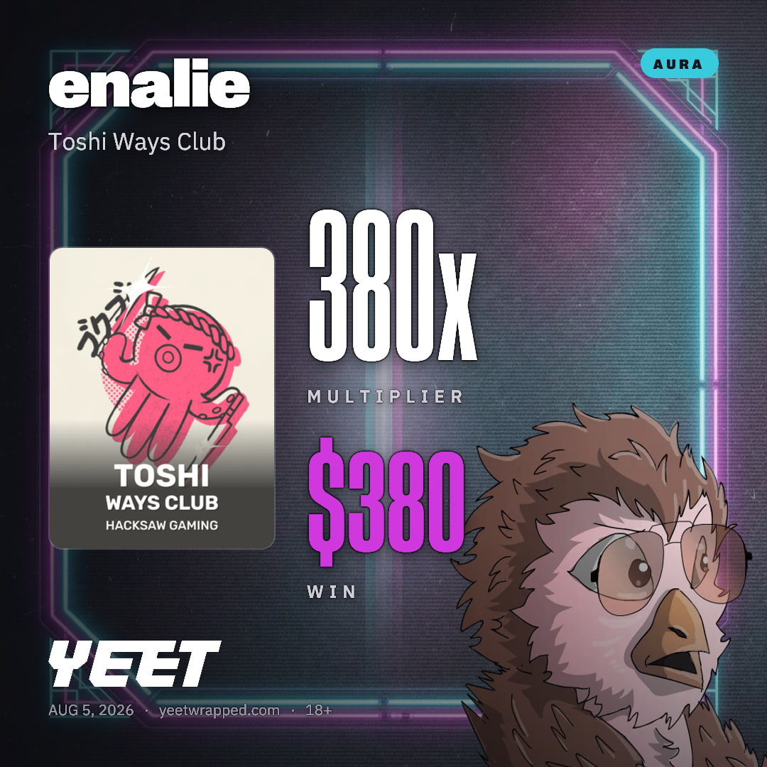 enalie hit 380.1x on Toshi Ways Club