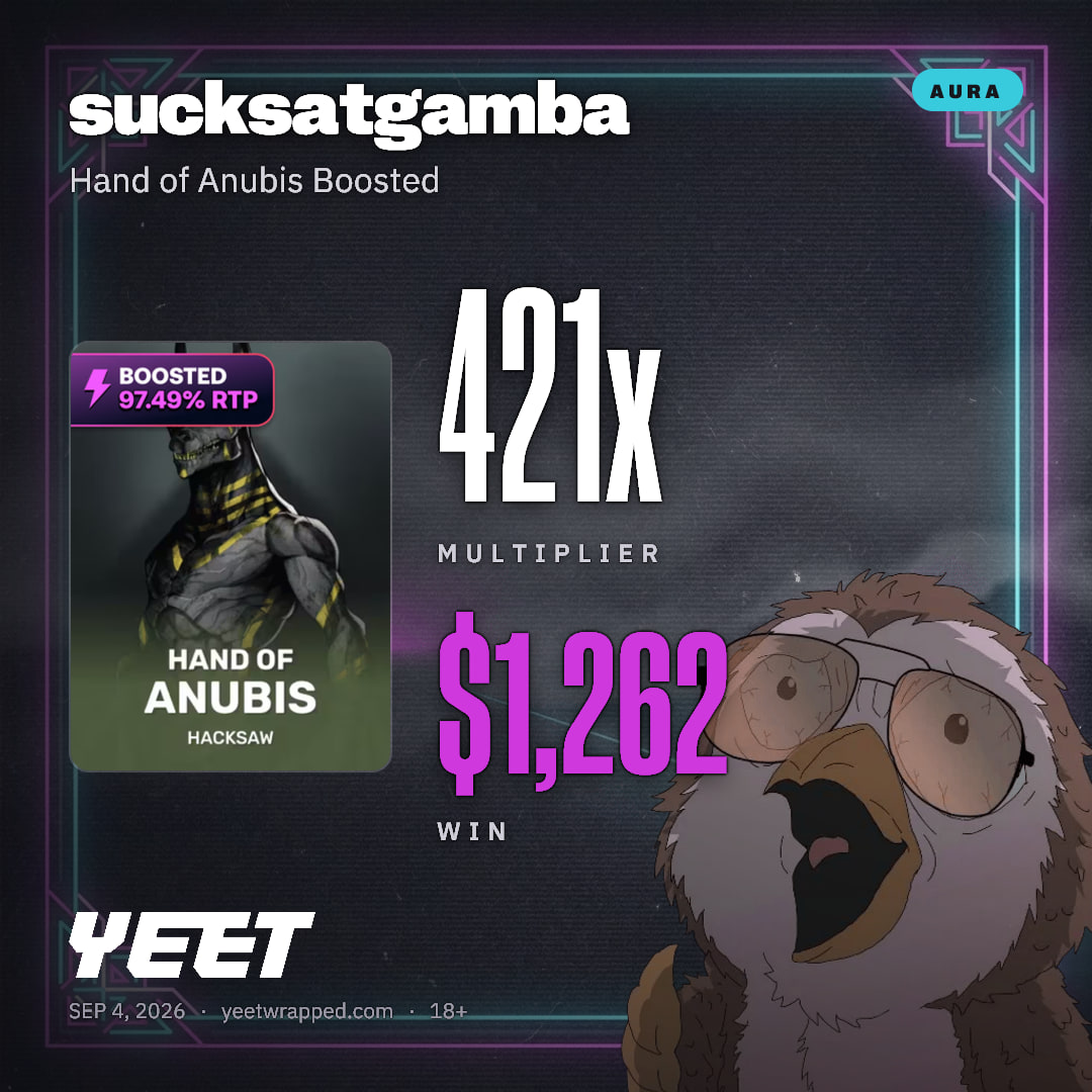 sucksatgamba hit 420.6x on Hand of Anubis Boosted