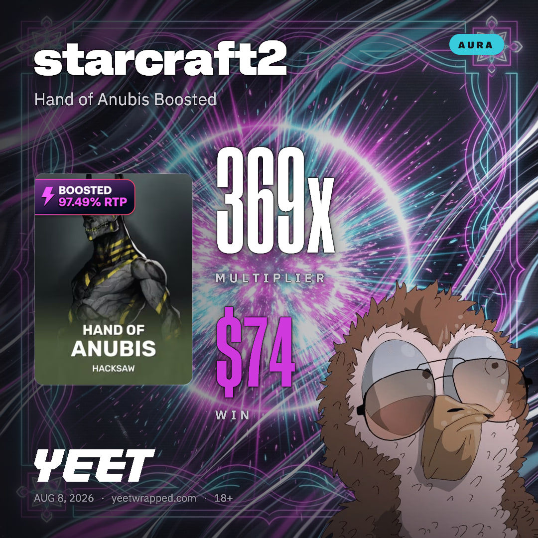 starcraft2 hit 369.3x on Hand of Anubis Boosted