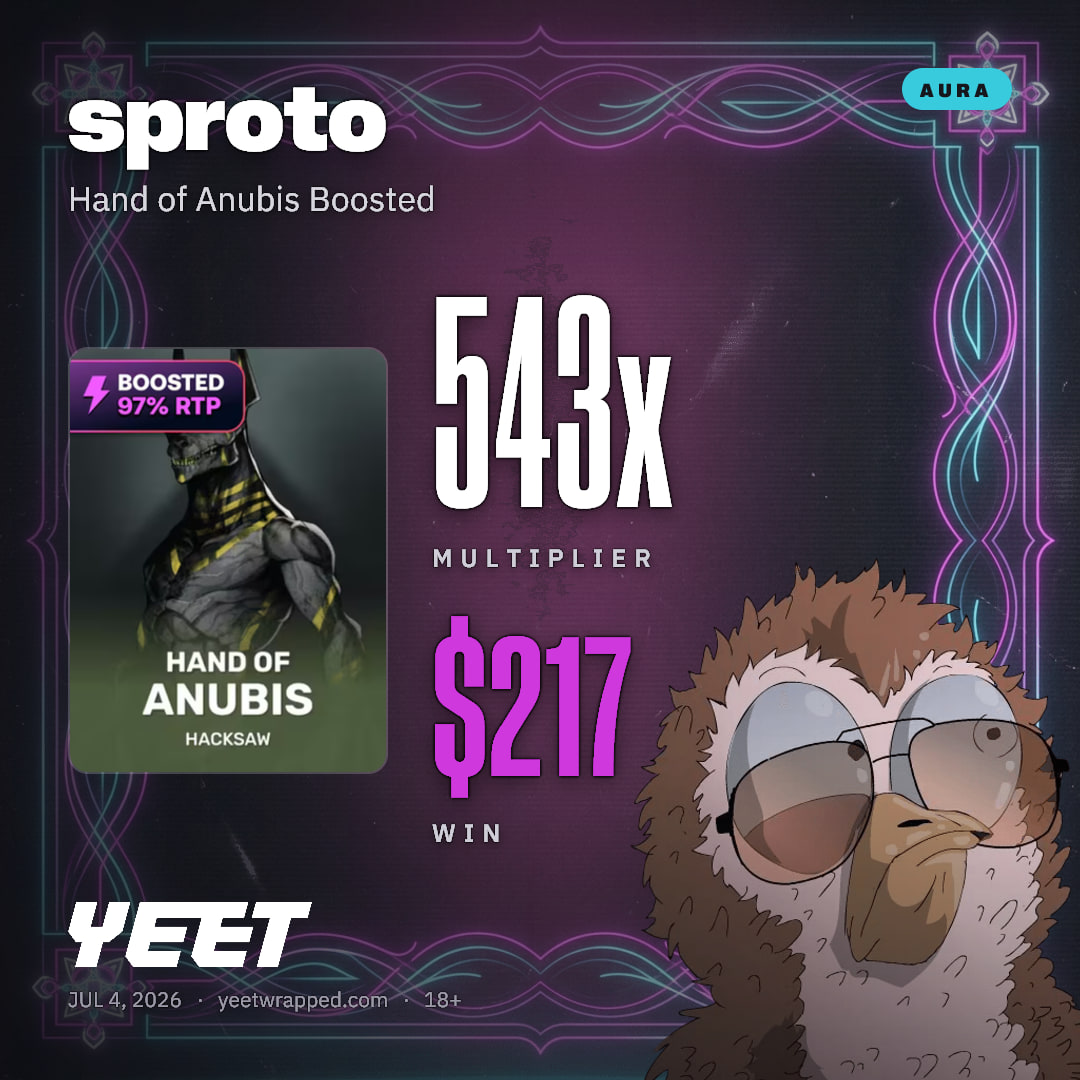 sproto hit 542.6x on Hand of Anubis Boosted