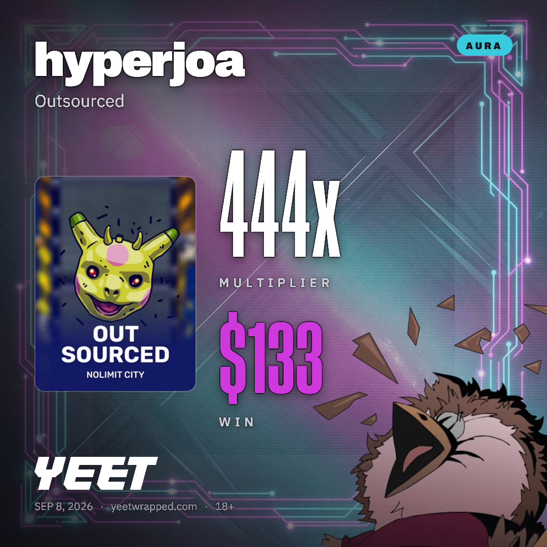 hyperjoa hit 444.2x on Outsourced