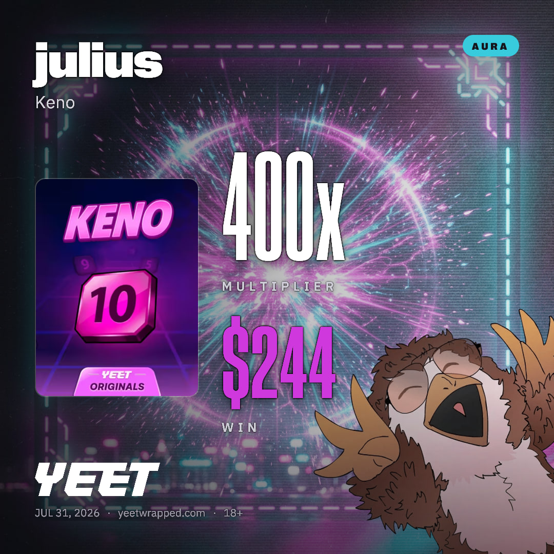 julius hit 400x on Keno