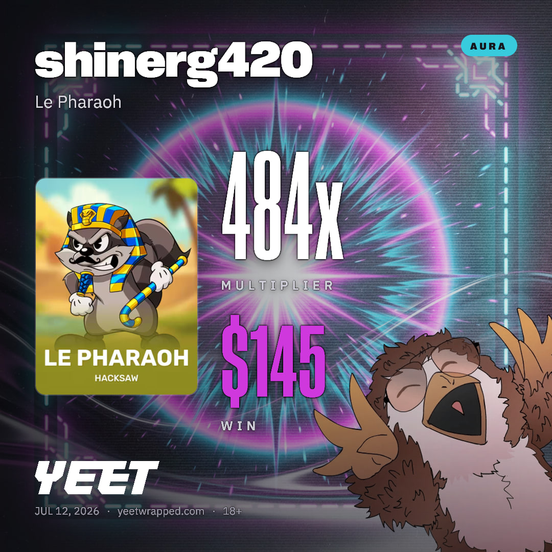 shinerg420 hit 483.7x on Le Pharaoh