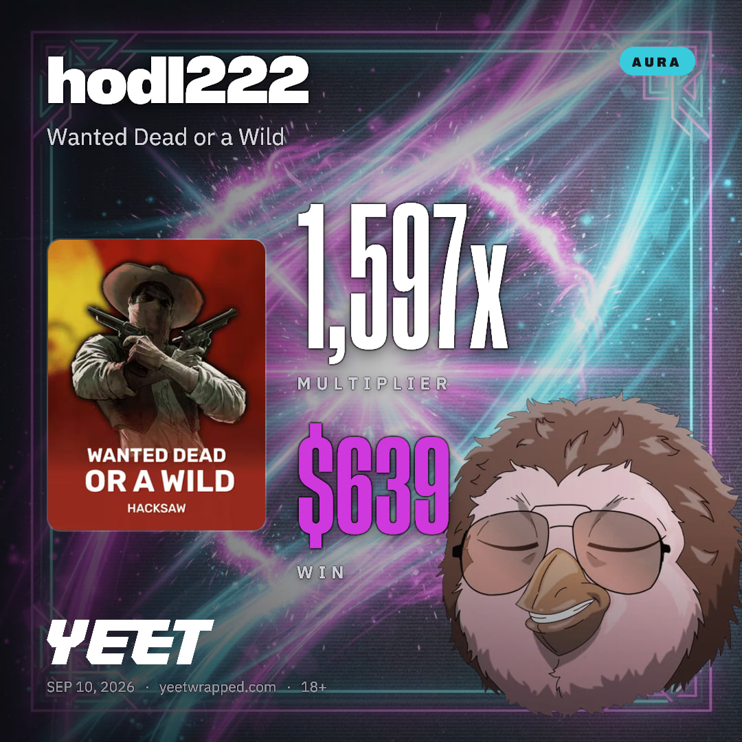 hodl222 hit 1,597x on Wanted Dead or a Wild