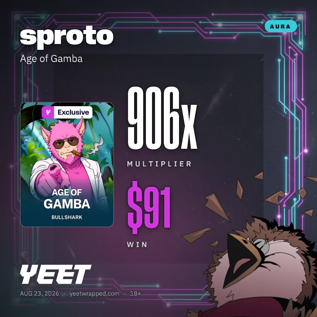 sproto hit 906.3x on Age of Gamba