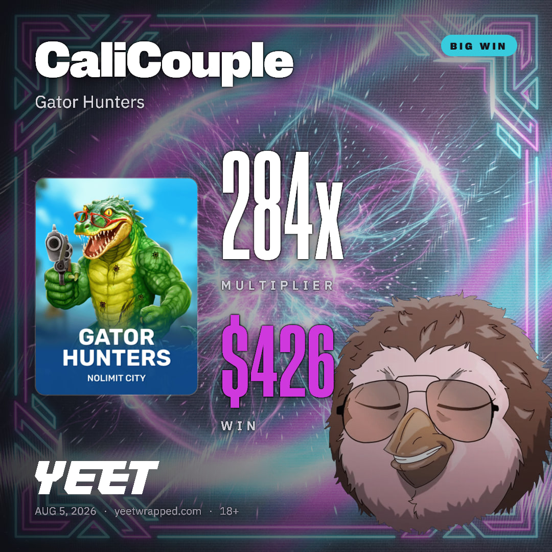 CaliCouple hit 284x on Gator Hunters